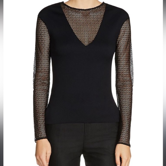 Maje Tops - Maje Mixed Media Top